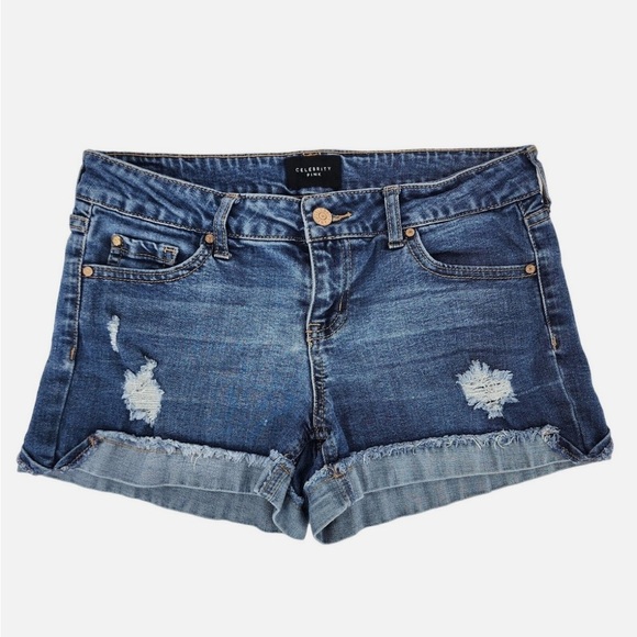 Celebrity Pink Pants - Juniors Celebrity Pink Medium Wash Denim Short